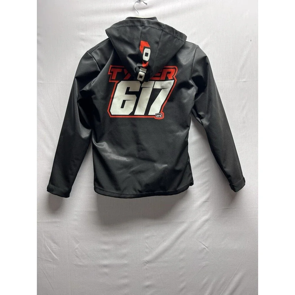 Moto Loco YL Kids Black Softshell Motorcycle Dirt Bike Racing Jacket “Tyler 617”